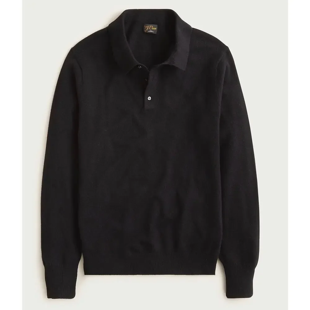 J. Crew Cashmere collared sweater-polo in Black NWT size Medium